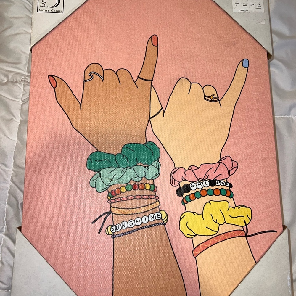 Colorful Hand Gesture Canvas Art